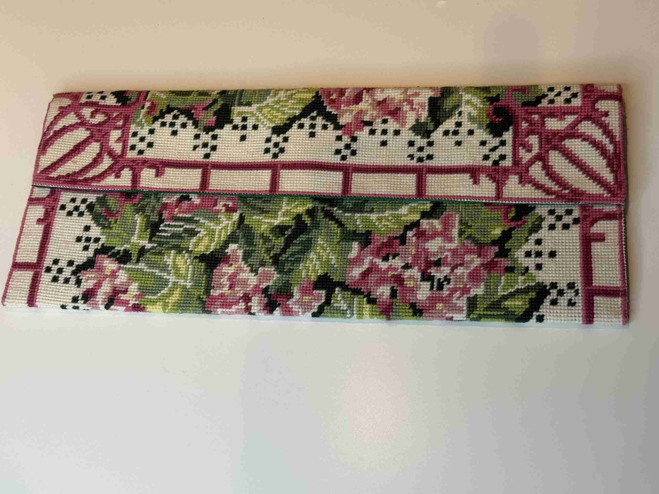 “Primavera” Needlepoint Clutch Bag