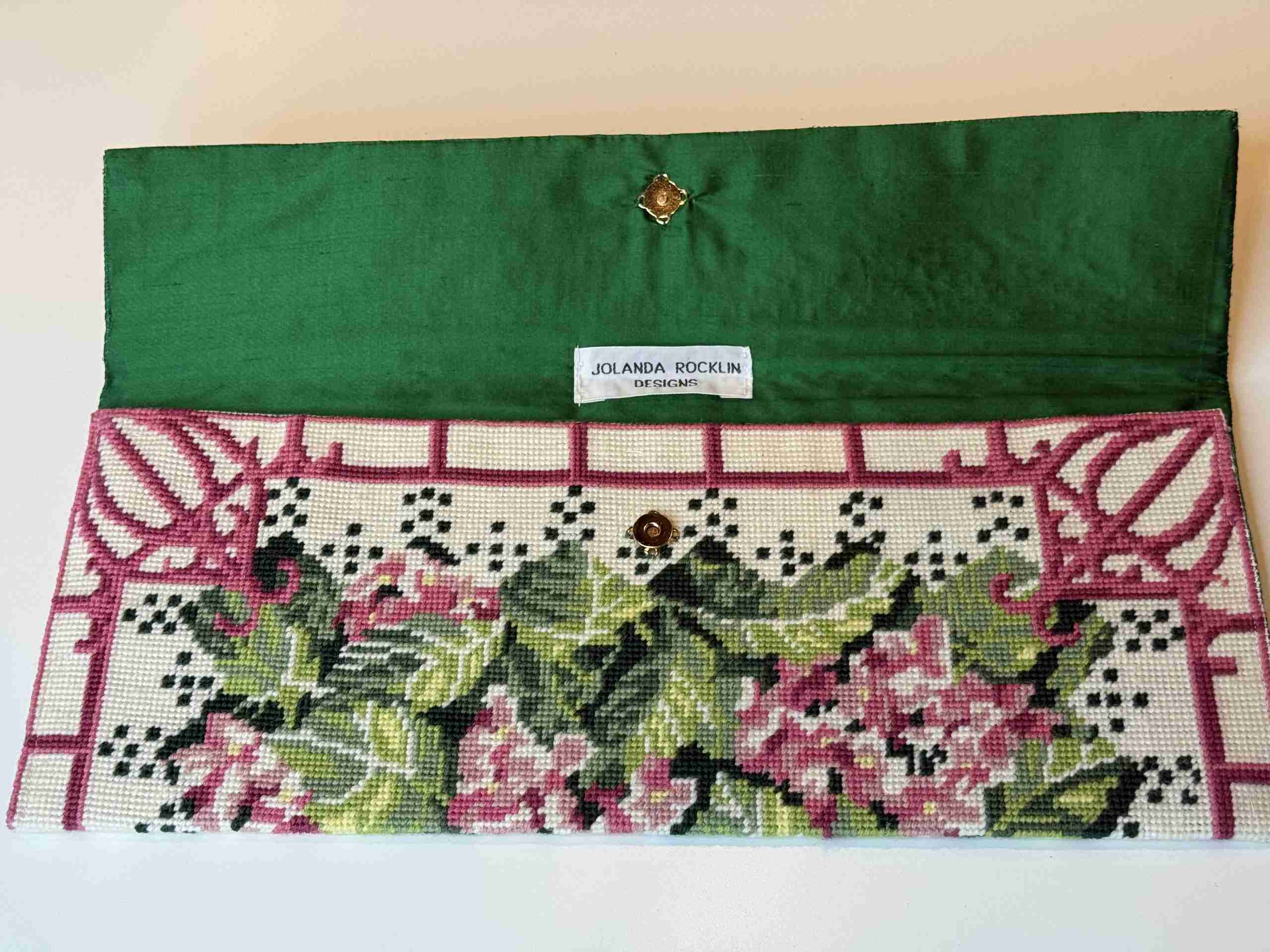 “Primavera” Needlepoint Clutch Bag - Image 3